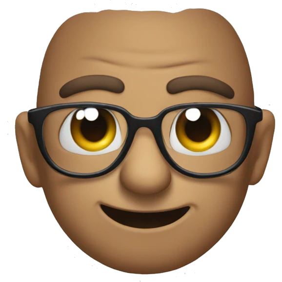 Caca idiot avec des lunettes emoji