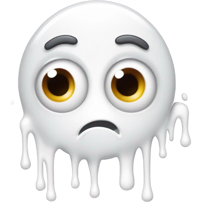 Woozy face emoji dripping in milk emoji