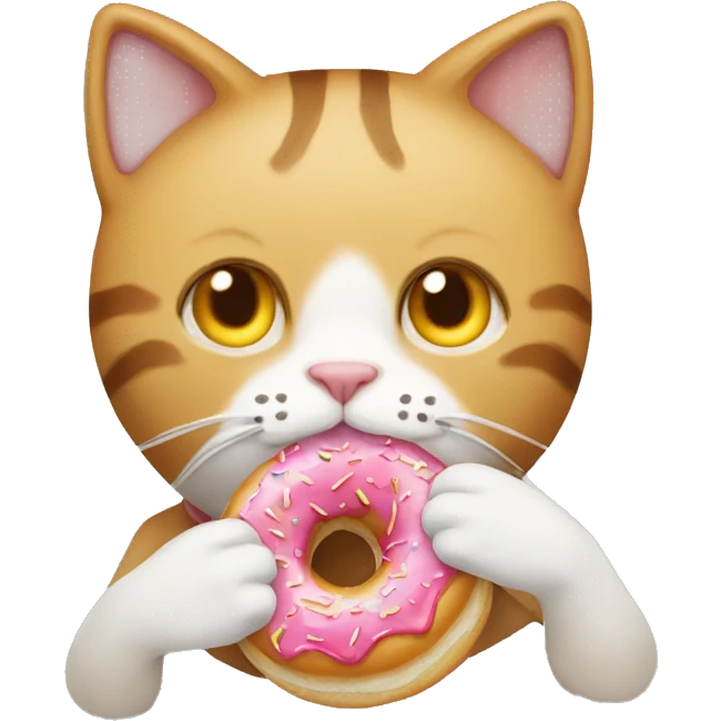 Cat Eating donut  emoji