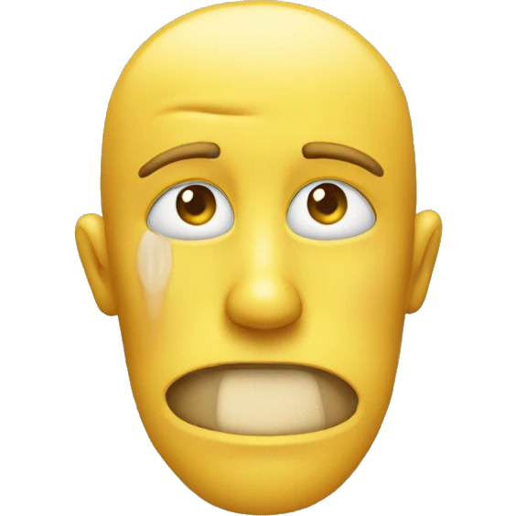 Cirlce yellow face blushing emoji