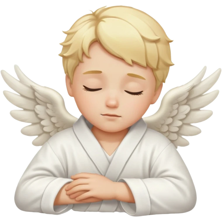 Sleeping boy angel emoji