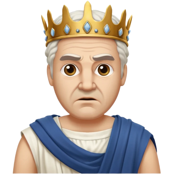 evil ancient greek king with toga emoji