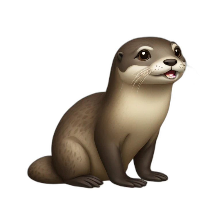 Loutre sur tortu emoji