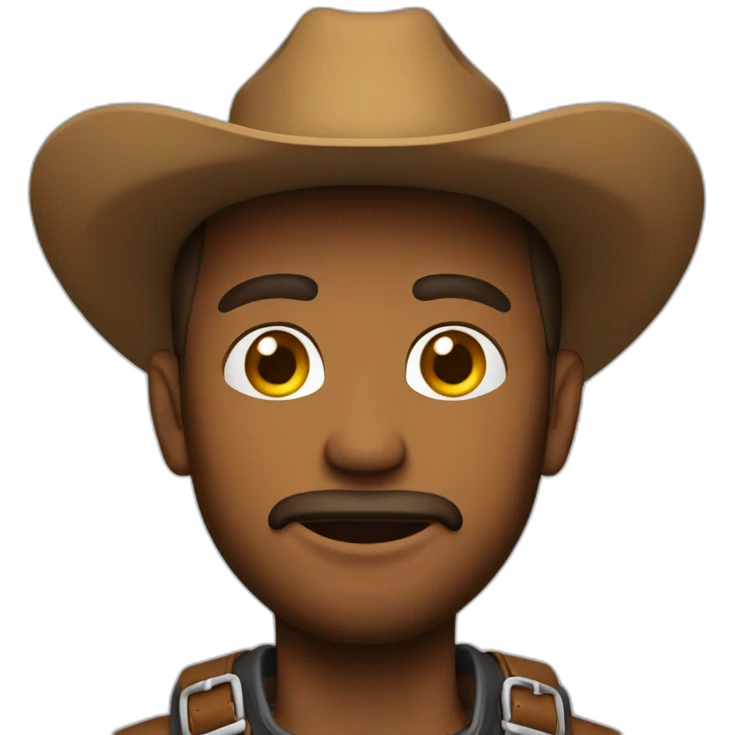 extremely cowboy with chaps emoji