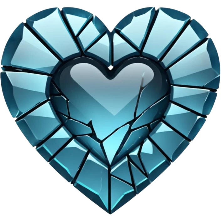 heart with dark shattered glass emoji