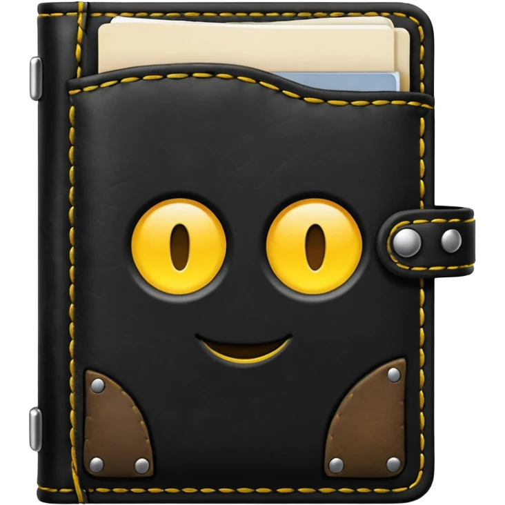 Handbook black and dark yellow emoji