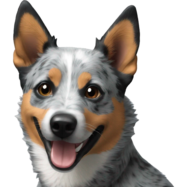Blue heeler smile emoji