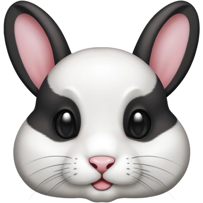 black and white dutch rabbit cute (ios7 style) emoji