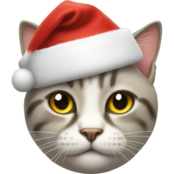Cat with Christmas hat  emoji