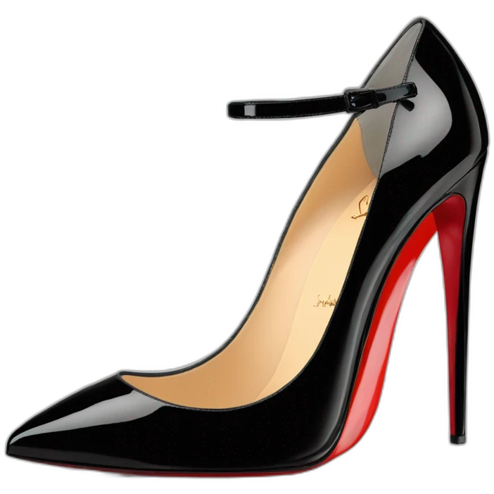 One WEDGE heel LOUBOUTIN black PATENT emoji