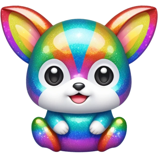 rainbow glitter gizmo  emoji