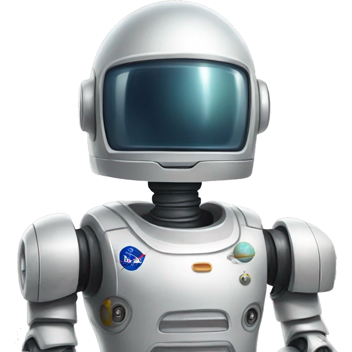 drawing of a robot named Avitus wearing an astronaut helmet emoji