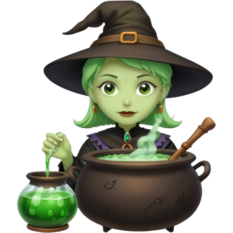 green witch cooking potion emoji