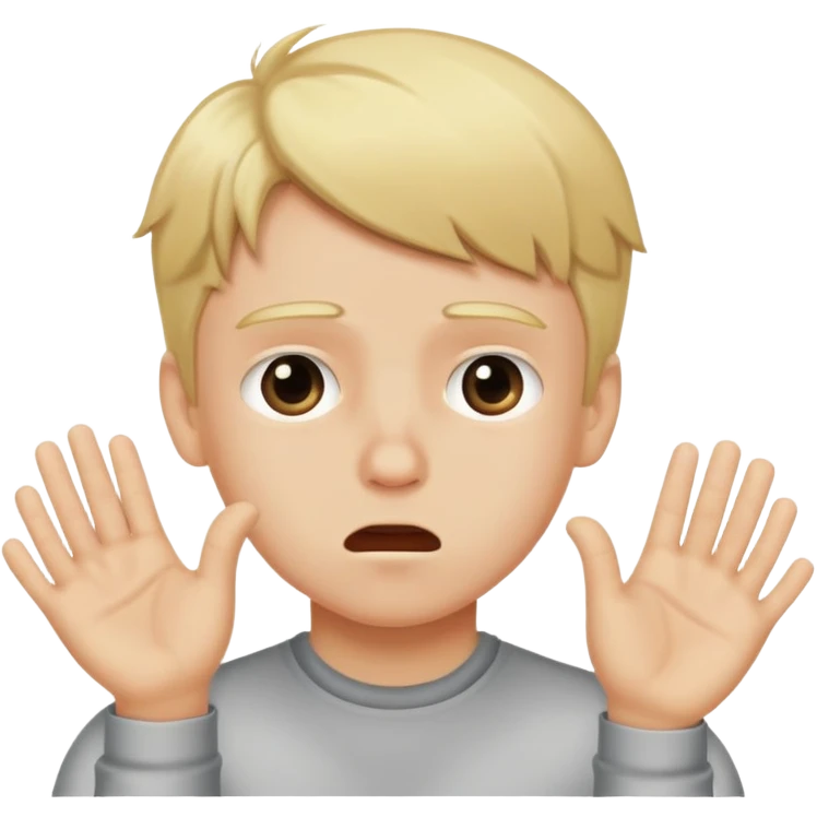 a tall blond boy getting slapped in the face emoji