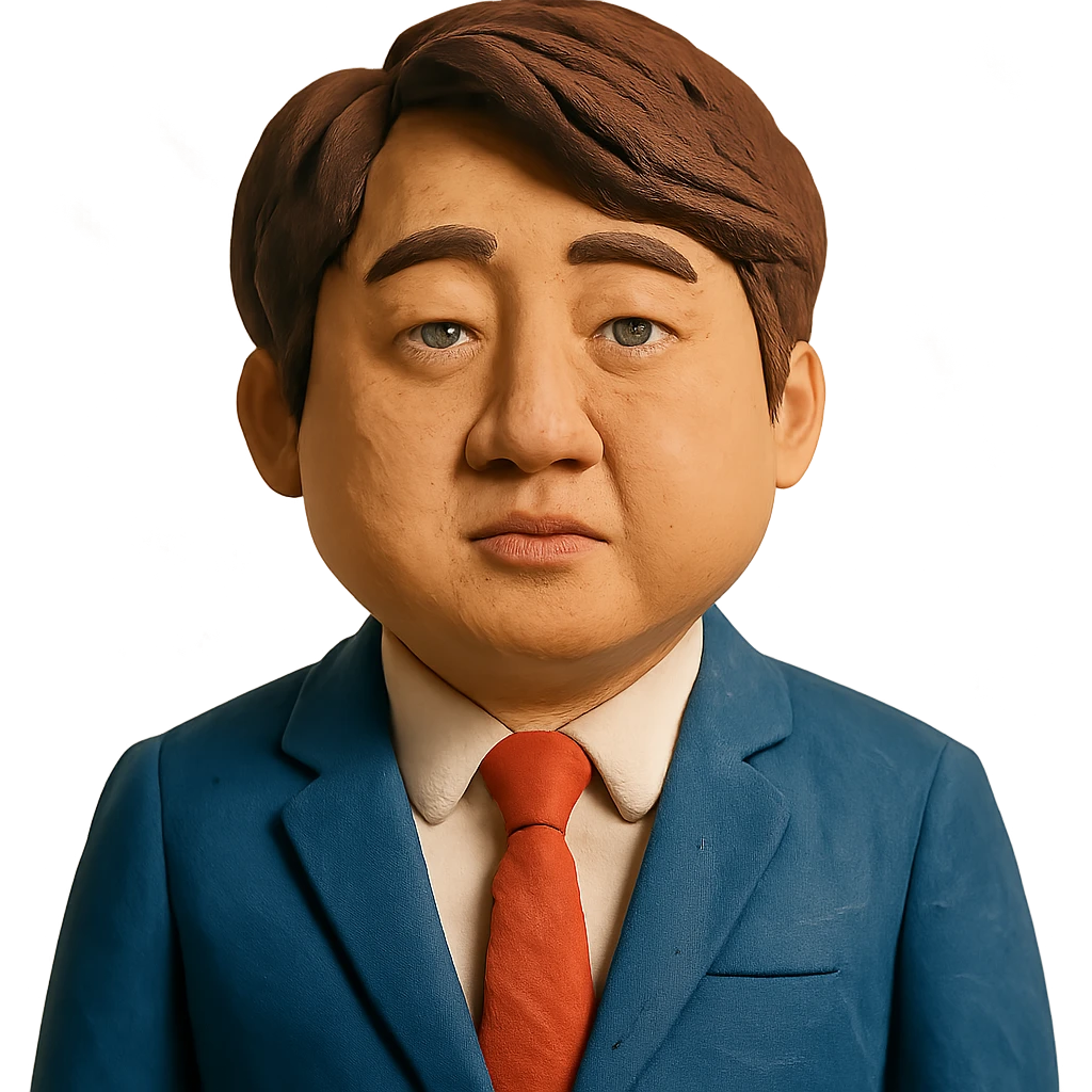 claymation style portrait of Lee Jun Seok, opposition leader emoji