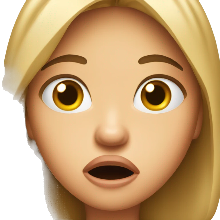 Shocked girl with open mouth  emoji