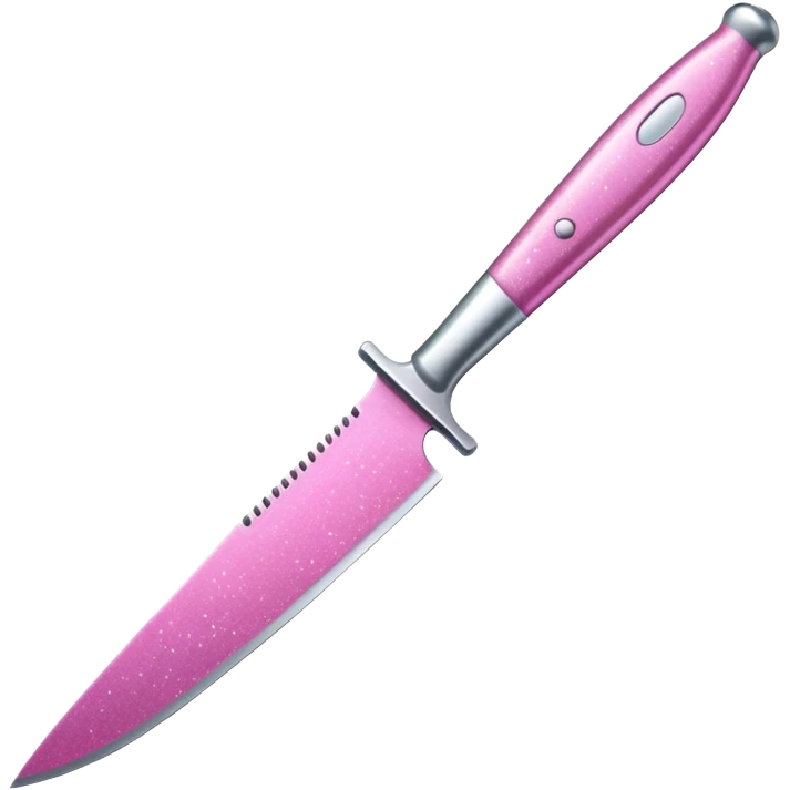 glitter pink knife emoji