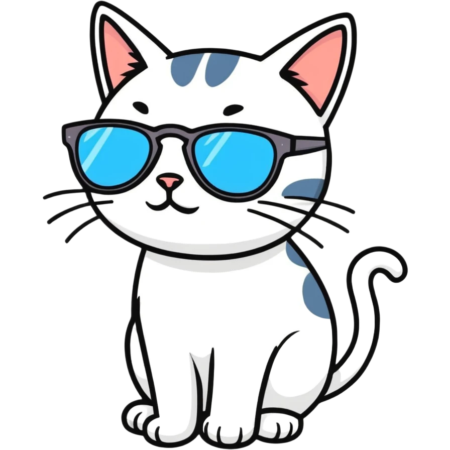 Cat with sunglasses emoji