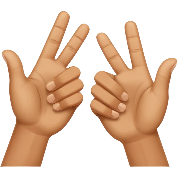 Put both hands together in a clapping gesture like saying goodbye.” emoji