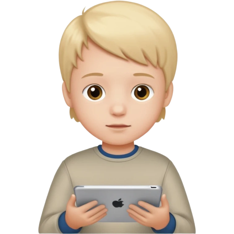 iPad kid emoji