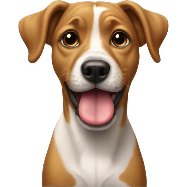 Dog four legs tongue out  emoji