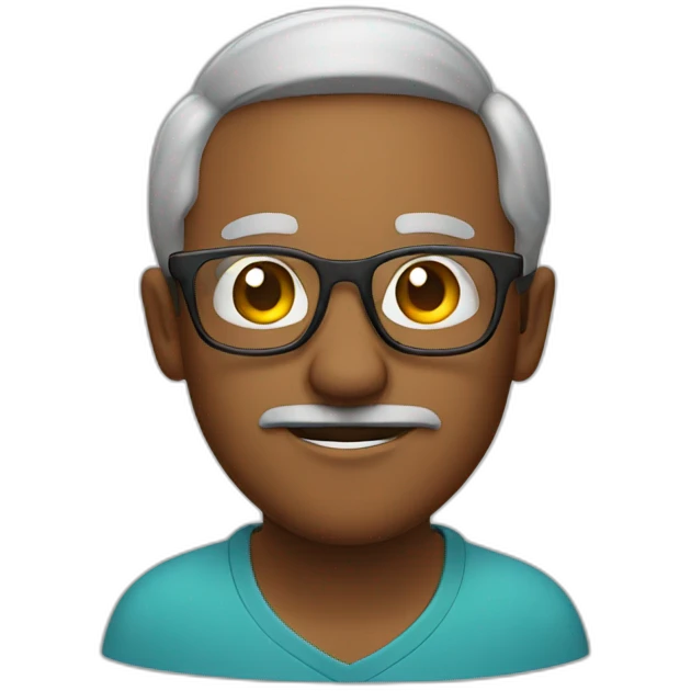 uncle keeping  style cooling glasses emoji