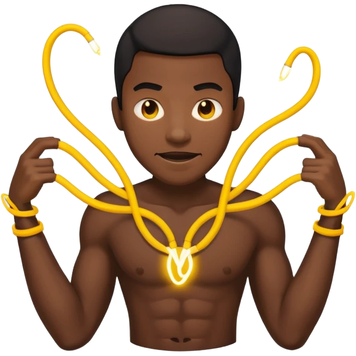 electric bending black man emoji