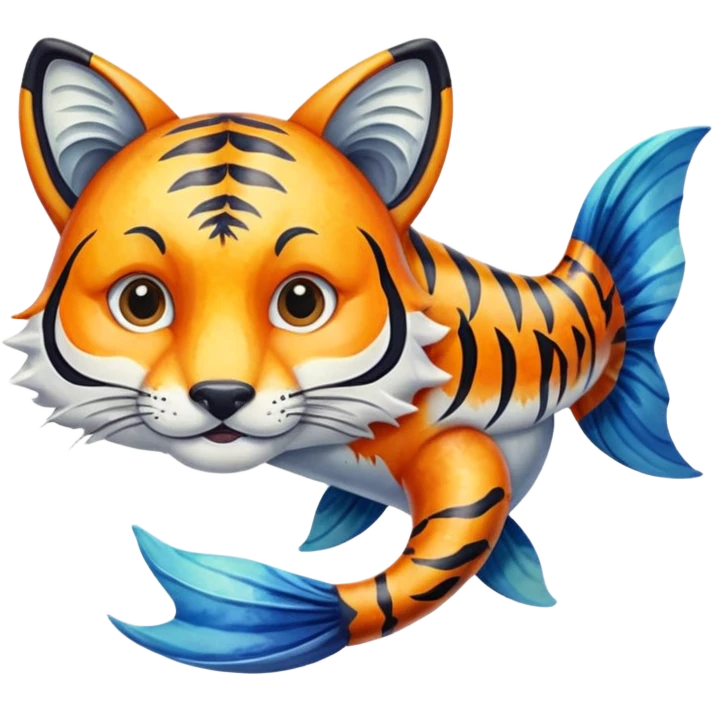 Tiger-Fox-Fish emoji