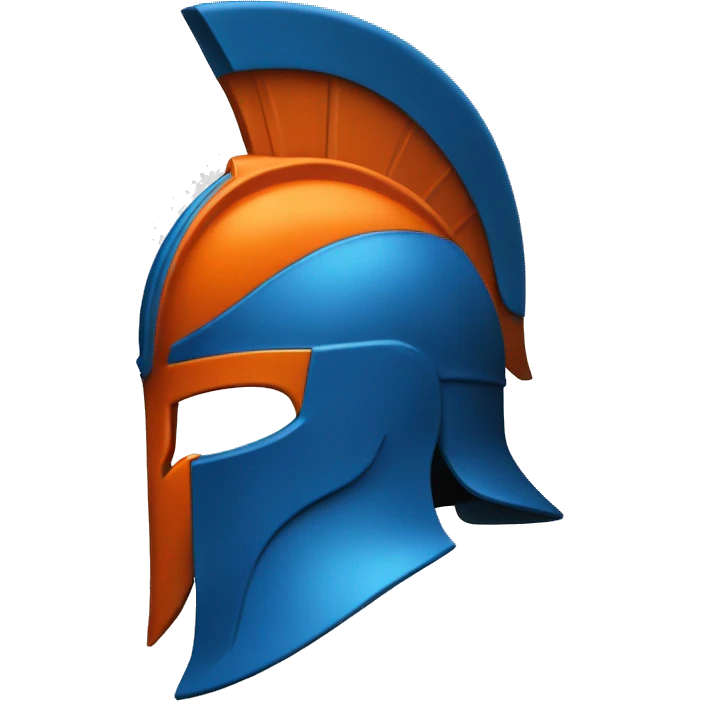 blue and orange spartan helmet emoji