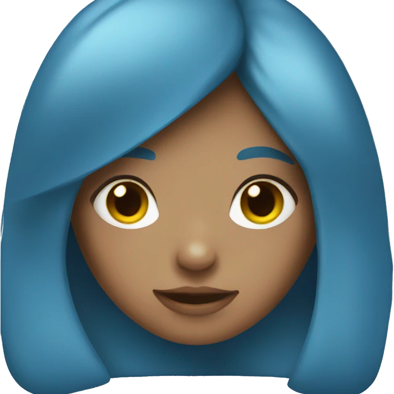 a girl with blue hair emoji