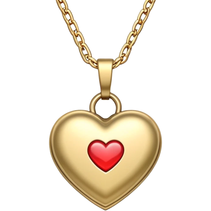 pendant with a meaningful symbol like a heart or infinity sign on a delicate chain emoji