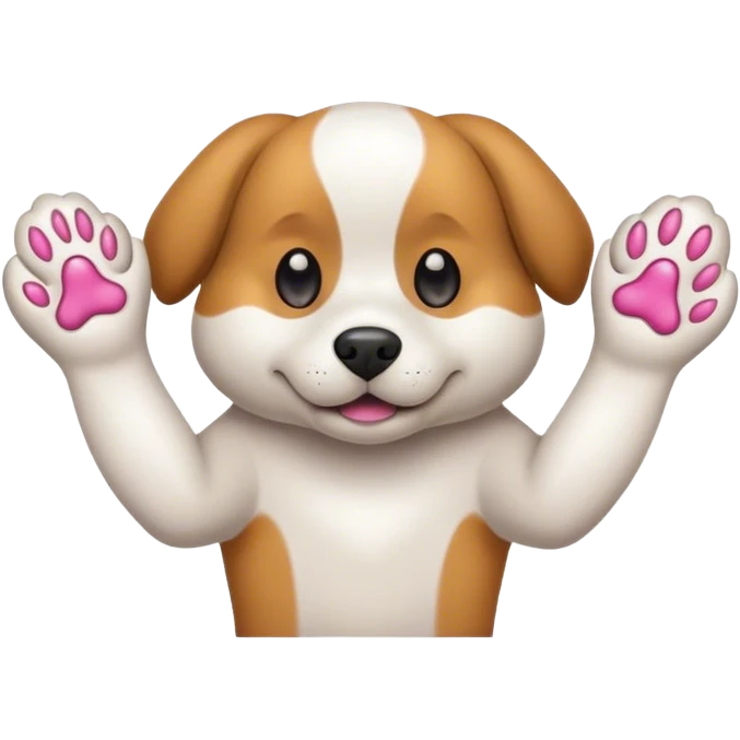 Chien avec des pieds emoji
