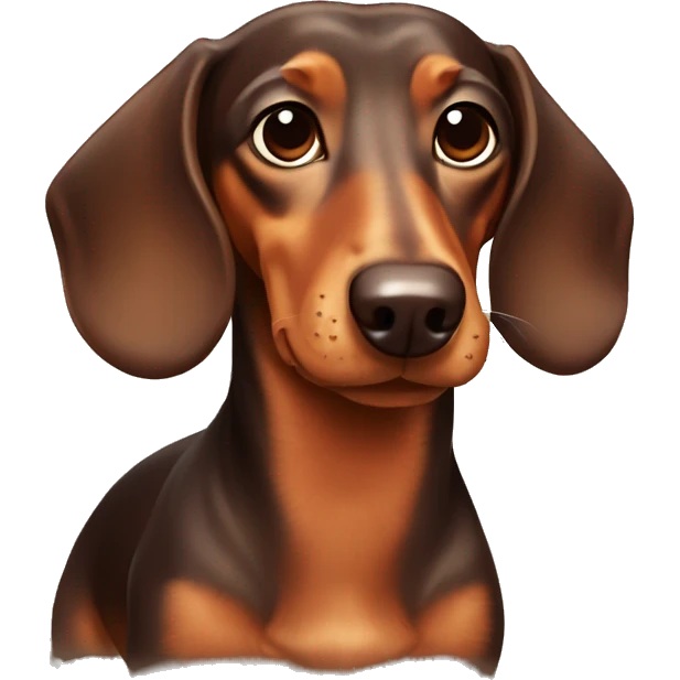 brown and tan dachshund emoji