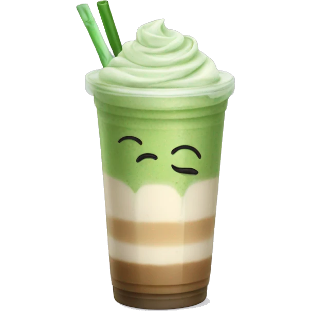 Iced matcha latte emoji