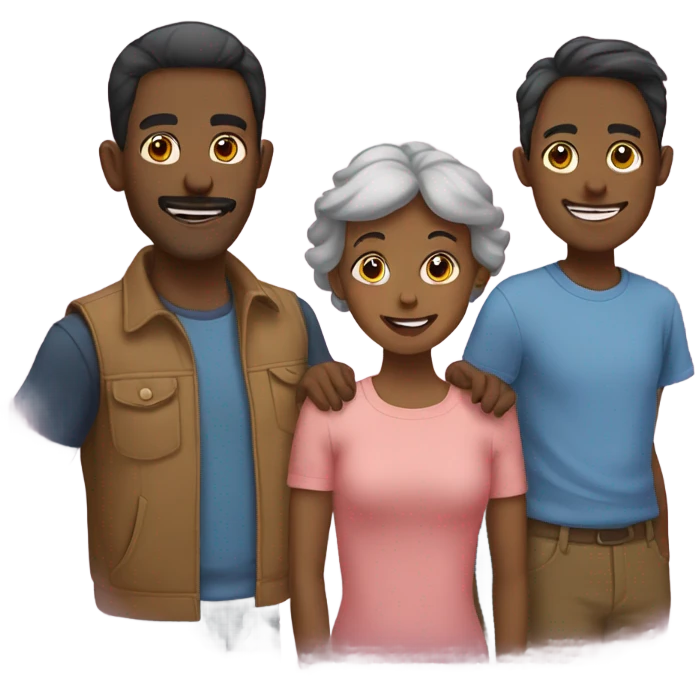 a family of 5 memebers emoji