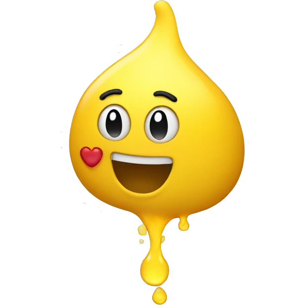 Happy yellow emoji vomiting hearts emoji
