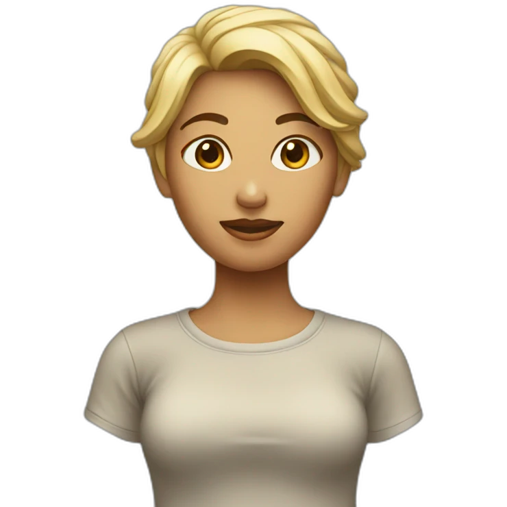 women body in a small tee emoji