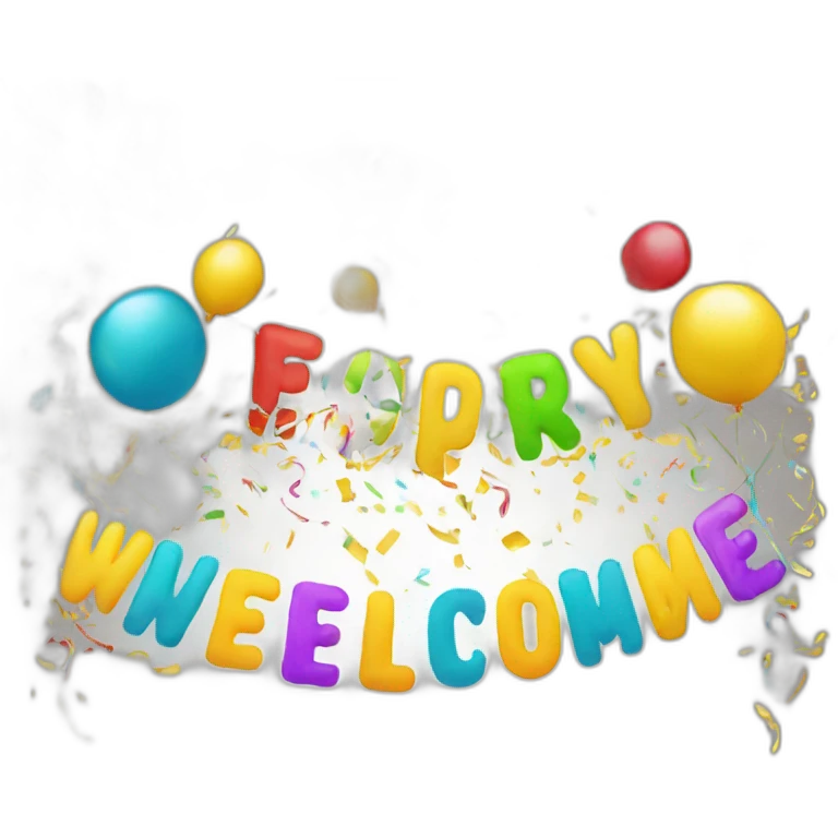 welcome banner with party popper emoji