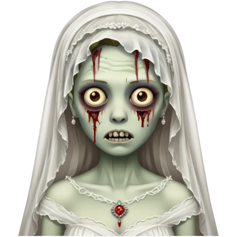 Zombie bride, luxury. emoji