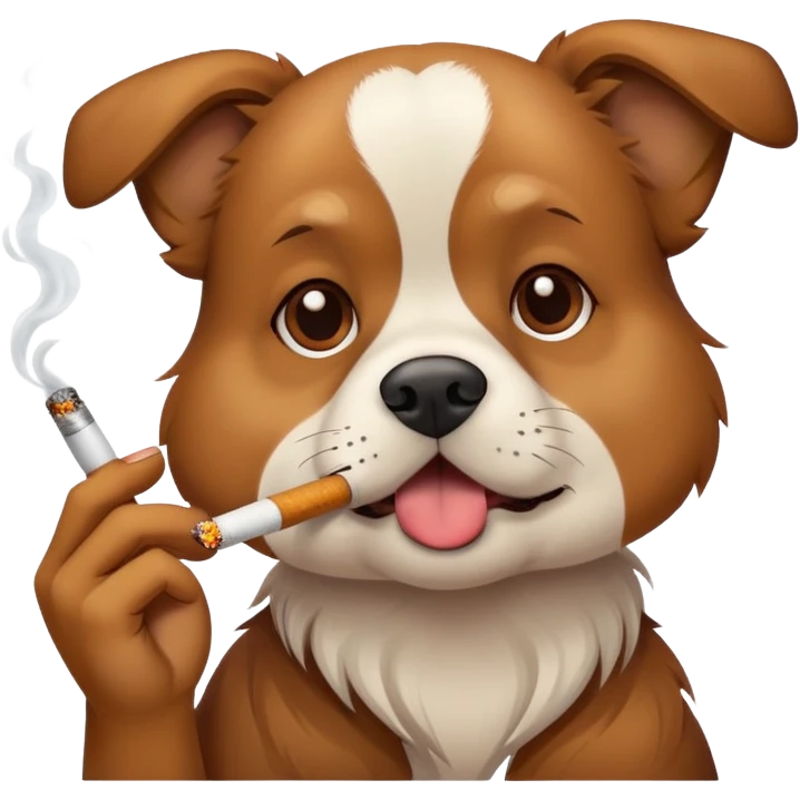 Dog smoking  emoji