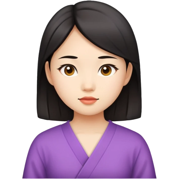 Half Asian girl emoji