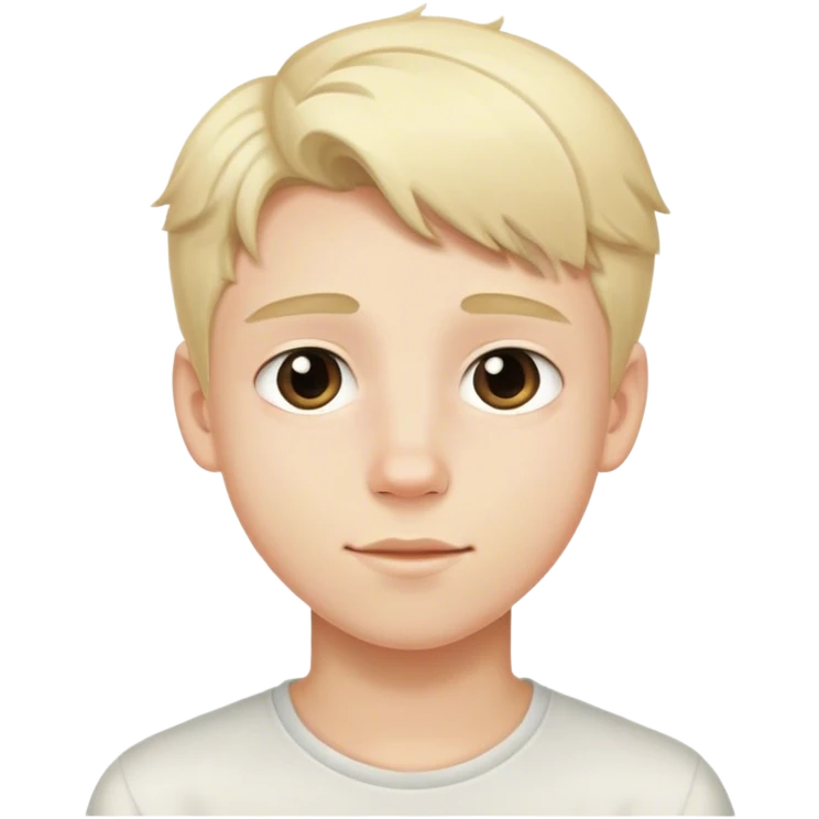 A cute white blonde teen boy emoji
