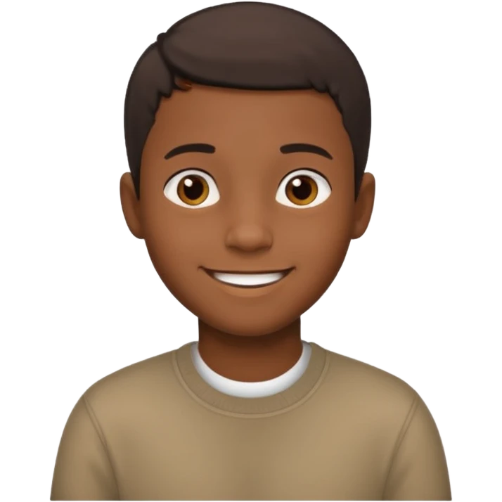 black boy with short hair  emoji