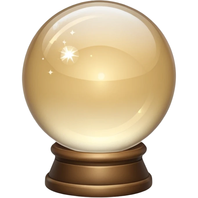 crystal ball sparkles beige emoji