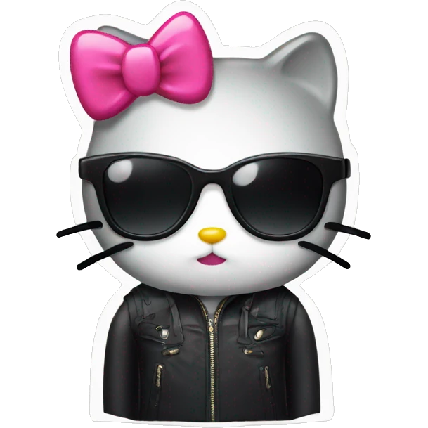 Hello kitty with sunglasses  emoji