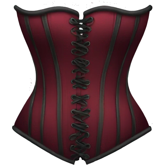 Dark red corset emoji