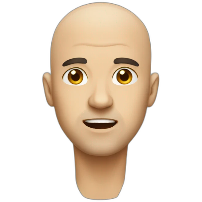 mad bald emoji