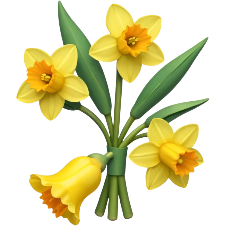 a bunch of daffodils emoji
