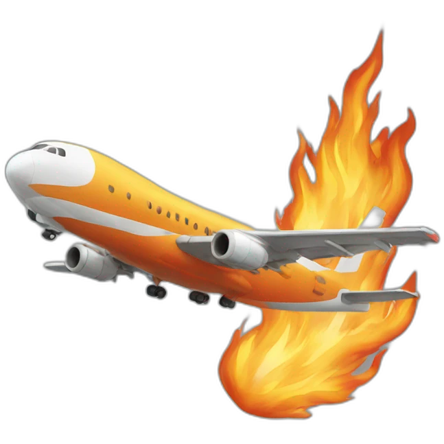 burning flight emoji