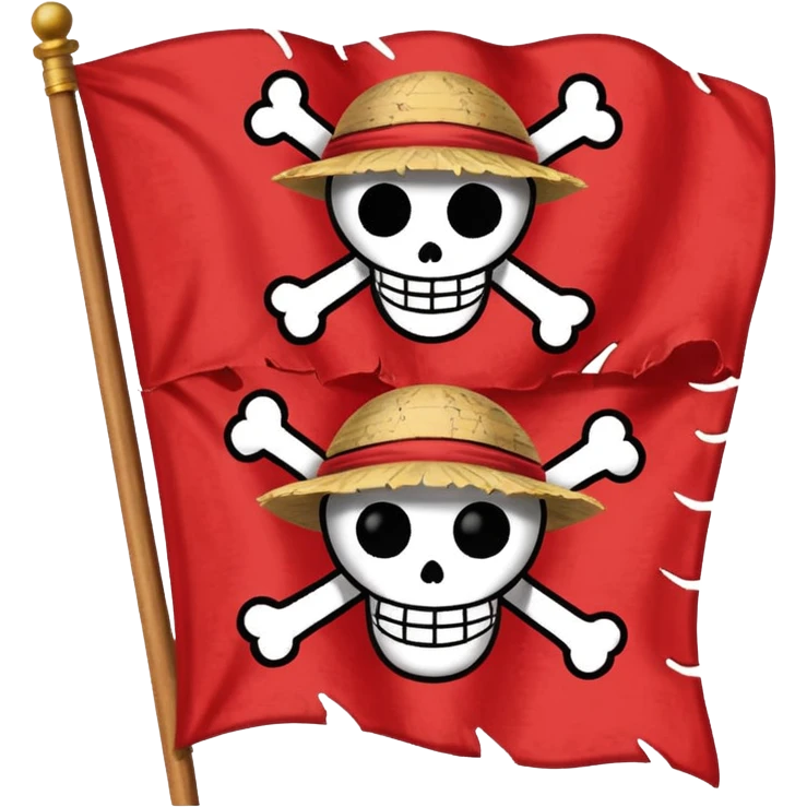 One piece Luffy flag emoji